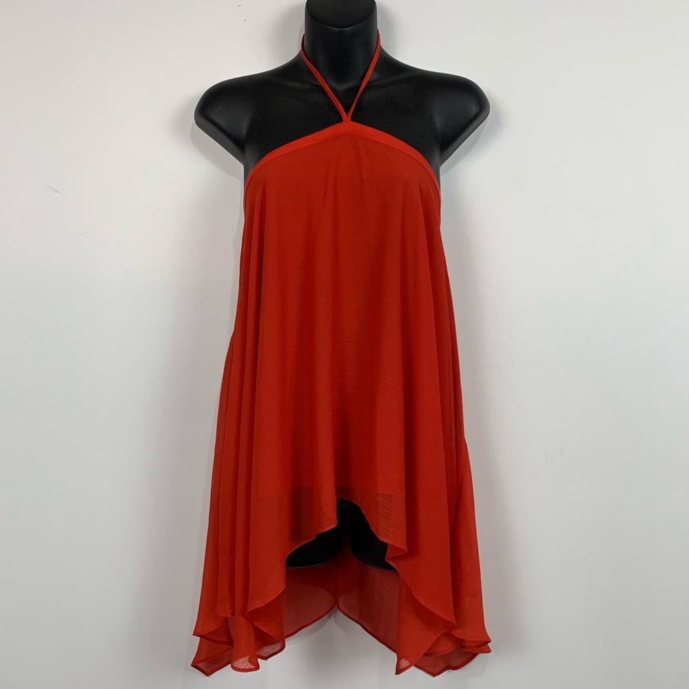 NWT Alice + Olivia Tish Tie-Neck Handkerchief Top - Picture 3 of 8